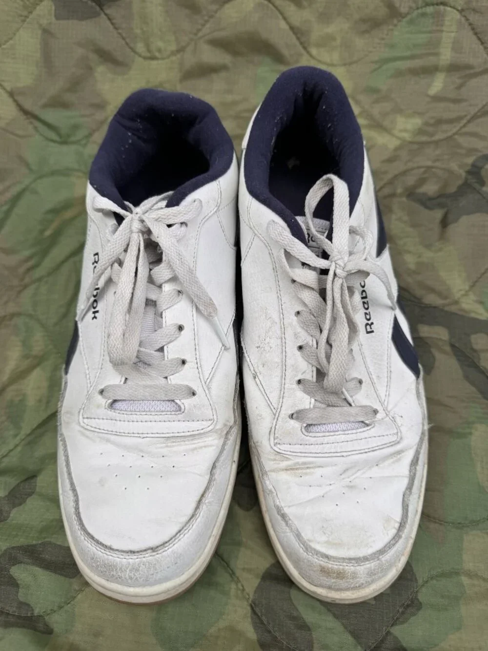 Reebok Smash Edge Sneakers White Navy Size 11
